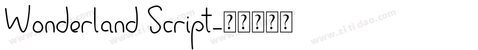 Wonderland Script字体转换